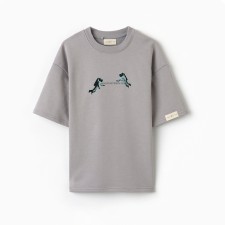 Women's T-shirt MIST MOON, light gray, r.42