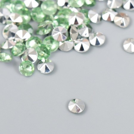 Decor for creativity in the bottle "Rhinestones. Light green" set 250 pcs d = 0.6 cm 4x3x3 cm-2