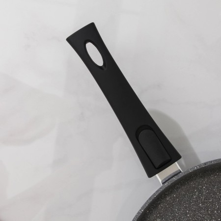 Flot Dilan "Marbl", d = 28 cm, glass cover, removable handle, anti -stick coating-3