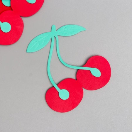 Decor for creativity EVA "Cherries" set 3 pcs 11x8.7 cm-1
