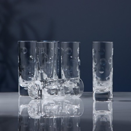 Set of crystal stops for wine, 50 ml, 6 pcs