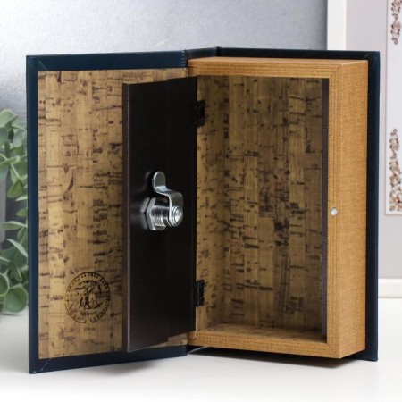 Safe-book wood, leatherette "Great Thoughts of Great Men" 21x13x5 cm-3