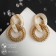 Earrings Assorted "Infinity" interweaving, beige color
