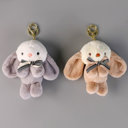 Soft toy "Bunny" on a key fob, 12 cm-5
