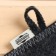 Mitten for a bath with embroidery "I love a bathhouse", gray