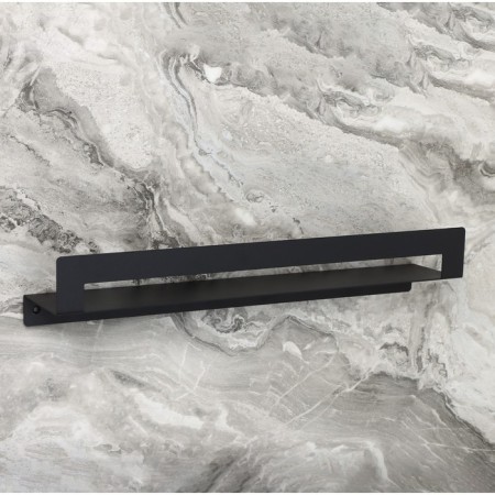 Shelf with a gate a towel "Loft art", 50 × 10 cm, black color-2