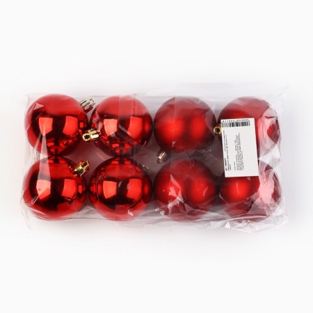 Christmas balls New Year, for the New Year, D = 6 cm, 8 pcs., Red color-3