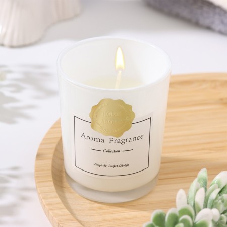 Aromatic candle "Aroma Candle", white tea, white, 5.5x6.5 cm
