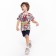 Children's shorts, dark blue color, height 122 cm