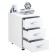 Tumbling with boxes on wheels Polini Kids Mirum, white color, 40x55 cm