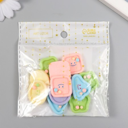 Decor for creativity plastic "Funny forms with balls" MIX 2.3x2.3 cm-3