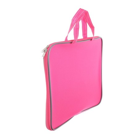 Folder with handles textile A4, 360 x 270 x 20 mm, inner pocket Calligrata, "office" 1Sh421, pink-2