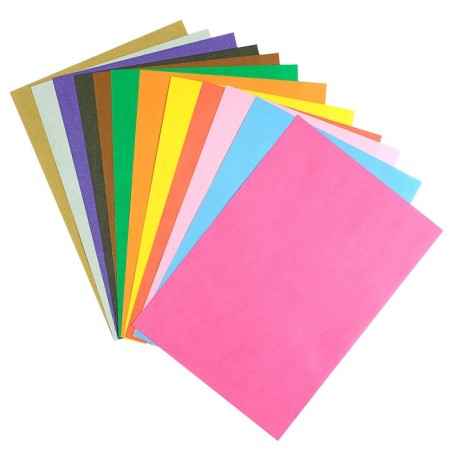 Set for children's creativity A4, 24 sheets "Cinderella": 12 sheets of colored cardboard, 12 sheets colored paper, 12 colors-2