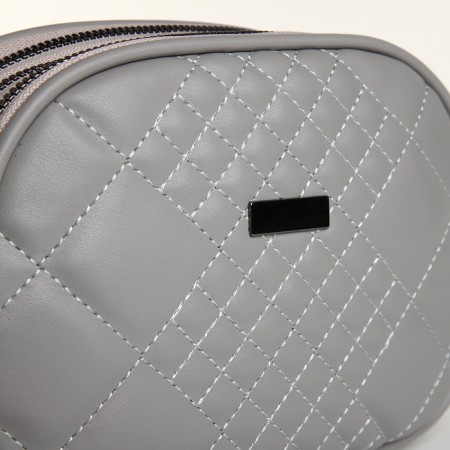 Bag Women's Cross-Bodi with a zipper, gray color-4