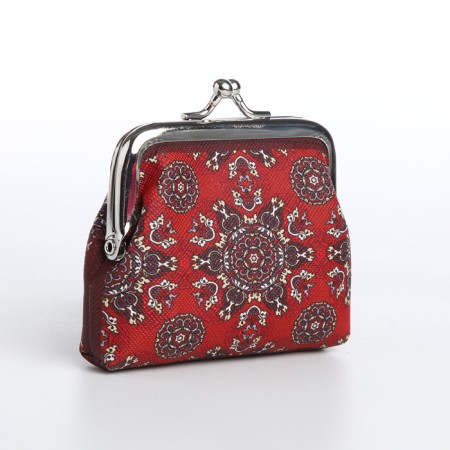 Women's wallet on the farmar, red color-1