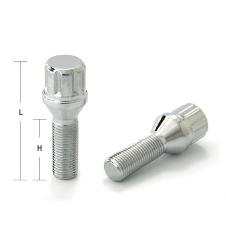 Bolt m12x1.5, 52/28.5, external special, chrome