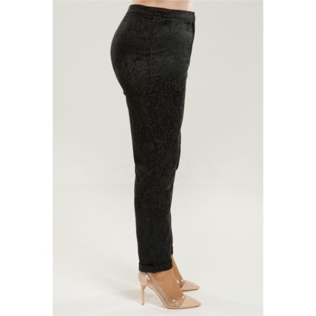 Female trousers, size 52, black color-7