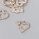 Decor for creativity metal, rhinestones "heart with hearts" gold 1.8x1.5 cm