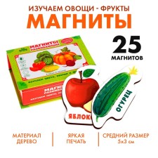 Developing magnets “Studying colors and vegetables - fruits” (set 25 pcs)