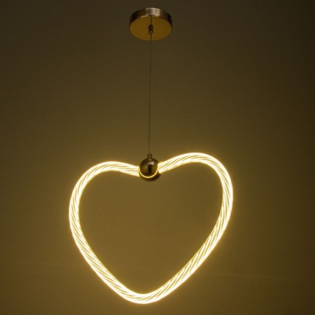 Lamp Bayerlux "Heart" LED 36W gold 46x6x35-120 cm-2