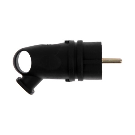 File corner fork with ring B16-003, 16 A, 250 V, IP 20, s/k, angle 45, rubber, black-2