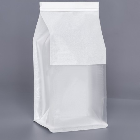 Paper package, with a window, rectangular bottom, white, 13 x 10 x 28 cm-4