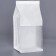 Paper package, with a window, rectangular bottom, white, 13 x 10 x 28 cm