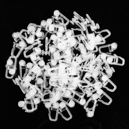 A hook-clip for curtains, large, 25x15x10 mm, d = 8 mm, plastic-2