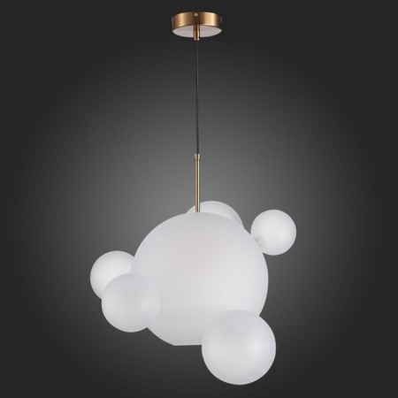 Suspension lamp ST LUCE. SL1133.513.01. Bopone. 1x60 W, E27, 52x52x55 cm, brass color-5