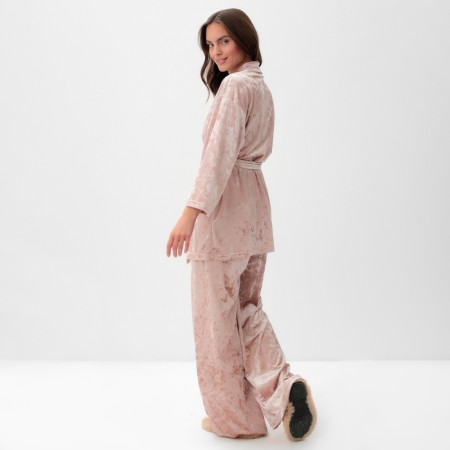 Women's costume (jacket and trousers) KAFTAN "velvet", 52-54, pink-11