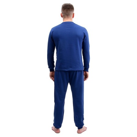Male thermal underwear, V-cutting, cotton with the basis, p. 56, height 182 cm, blue color-1