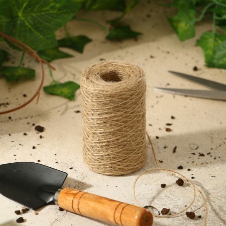 Judkey twine for garter plants, 100 m, 560 teks, 1 thread, jute, Greengo-4