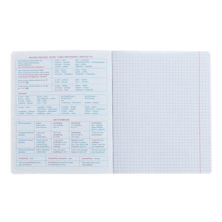 A notebook “Hipples”, 48 sheets in a cage, “English language”, coated cardboard, matte lamination, Touch varnish, block offset-3