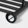Shelf for the bathroom stalls Stölz Loft Basic, with a holder for towels, color black