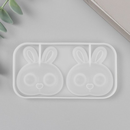 Mold Silicon "Bunny with big eyes" 2 items 5.9x11x0.9 cm-2