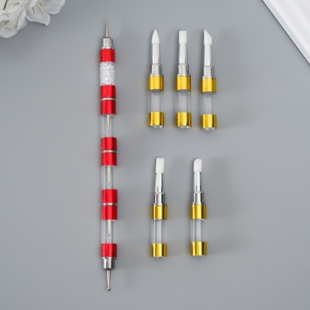 Tool for creativity set of 10 nozzles plastic, metal, rubber 2x12.5x29.5 cm-3