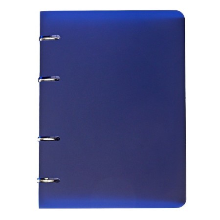 Notebook on rings A5 80 sheets in Calligrata cage blue, plastic cover, offset unit-2