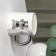 Ceramic mug with a spoon "Stylish Bear", 320 ml, white color
