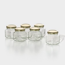 A set of glass jars with a lid, TO-66 mm, 0.2-0.25 l, 6 pcs