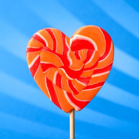 Caramel on a stick ’Lolly heart’ 70g mix