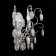 Sconces st. SL846.101.02. OoreCchini. 2x40 watts, E14, 25.5x38 cm, dark chromium color