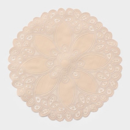 Openwork napkin "Flower", 38 × 38 cm, beige color