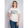 Women's T -shirt Let’s Go "Square", size 44, Milk color