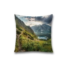 Pillowess decorative “Mountain path above the river”, on a zipper, size 45x45 cm