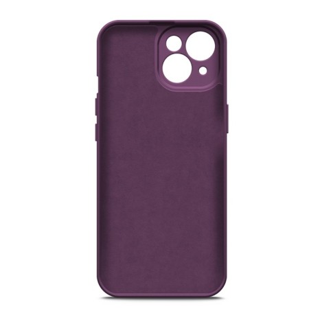 Borasco cover for iPhone 15 Plus, Soft Touch, silicone, microfiber, purple-1