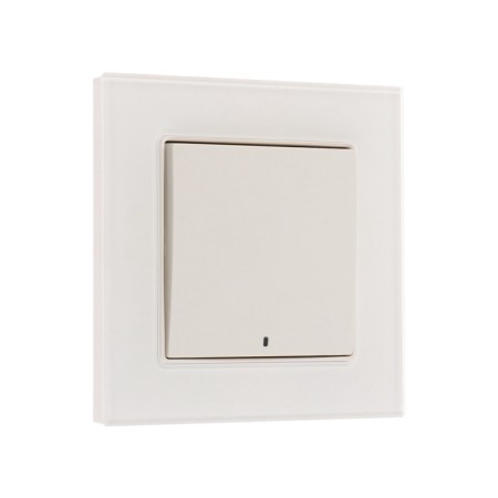 TOT GLOSSY GLASS, 10 A, 1 key, with backlight, hidden, glass, white-1