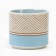 Ceramic mug with a lid and spoon "Geometry", 470 ml, beige color