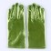 Carnival accessories- gloves, green metallic, artificial leather