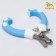 The side of the side "Harmony" is round, a hole of 8 mm, blue