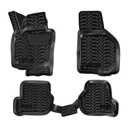 A set of rugs in Airline Salon, Skoda Octavia A5, 2004-2013, high board, polymer, black color, 4 pcs